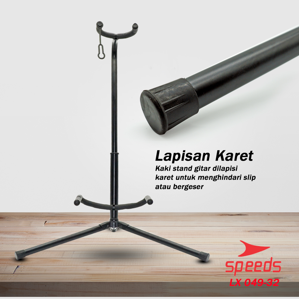 SPEEDS Stand Gitar Bass Ukulele Elektrik Dudukan Gitar Penyangga Gitar Jepitan Impor 049-32