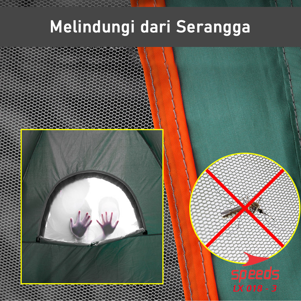 SPEEDS Tenda Camping Tenda Kemah Speeds 2 Orang Lipat Portable Tipe Pyramid Import Original 018-3