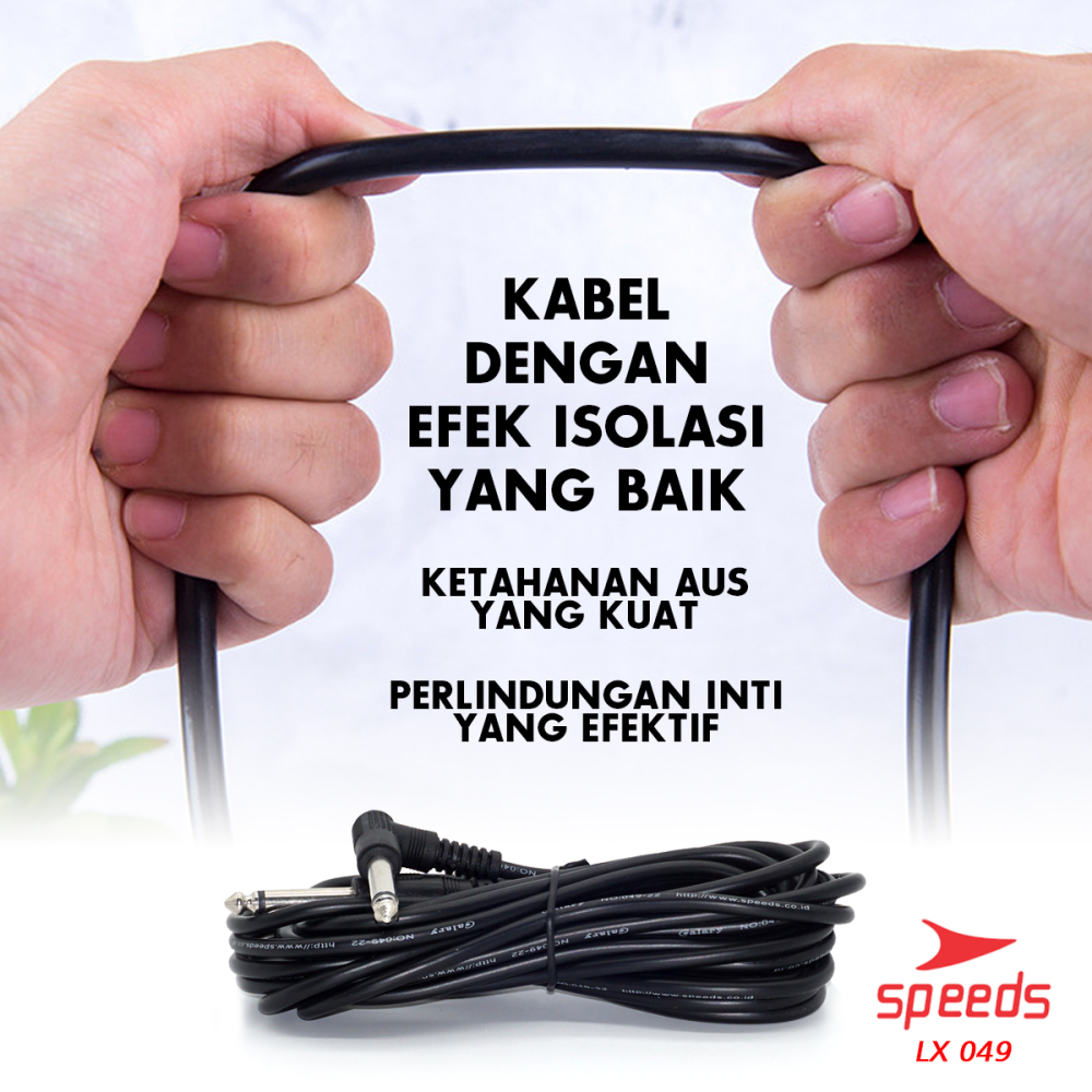 SPEEDS Kabel Jack Gitar Akustik Alat Musik Kabel Aux Cable Audio Kabel Speaker 049-21