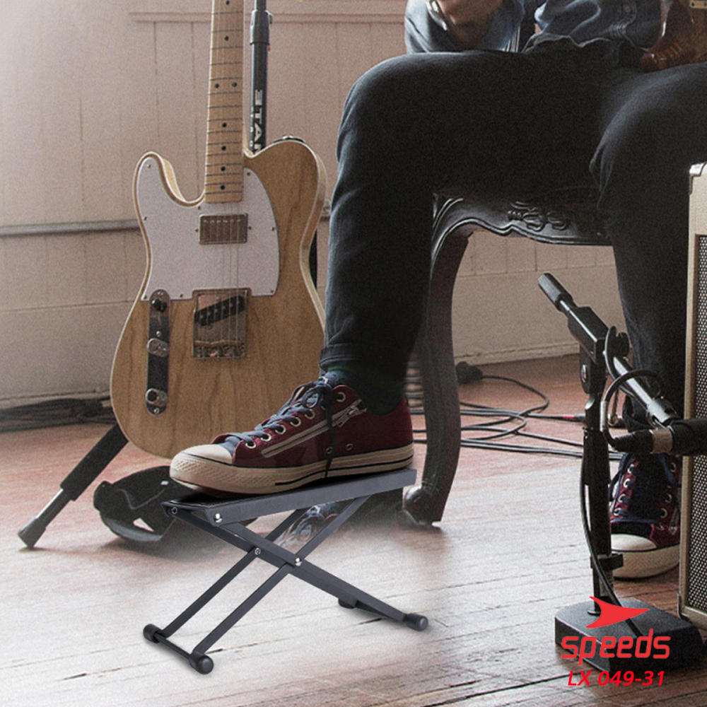 SPEEDS Alat Musik Foot Stool Gitar / Pijakan Kaki / Injakan Kaki / Kaki Gitar Foot Stool Import Besi 049-31