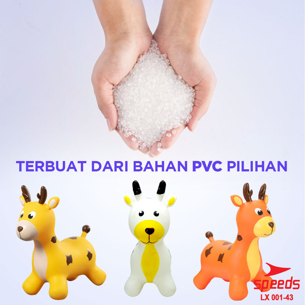 SPEEDS Mainan Kuda Kudaan Karet Rocking Horse Animal Jumping Horse 001-43