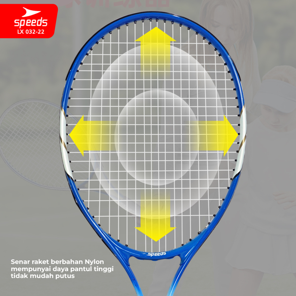 SPEEDS Raket Tennis Set Bola Raket Tenis Latihan Tenis Tennis Trainner Training Toll Exercise 27inch Olahraga Tennis Trainer 032-22
