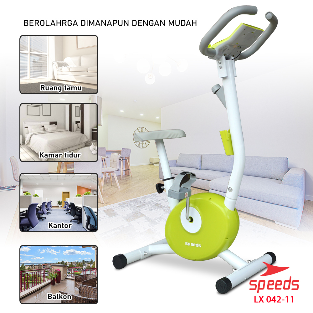 SPEEDS Sepeda Statis Excercise Bike Sepeda Fitness Exercise Belt Bike Alat Fitness 042-11
