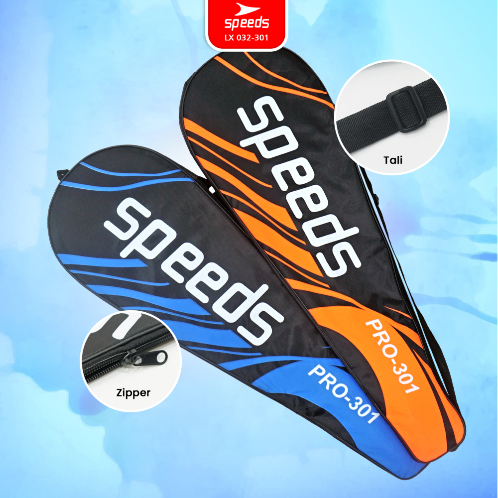 SPEEDS Raket Bulu Tangkis Raket Badminton Original 1 Set isi 2pcs Free Tas Racket 032-301
