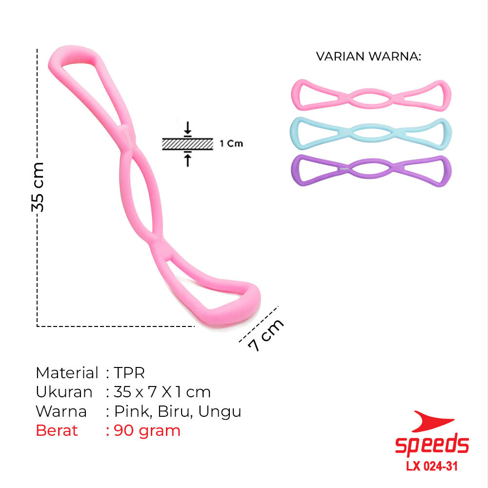 SPEEDS Yoga Pull Rope Tali Yoga 10mm Fitness Elastis Olahraga Gym Yoga Stretch Rope 024-31