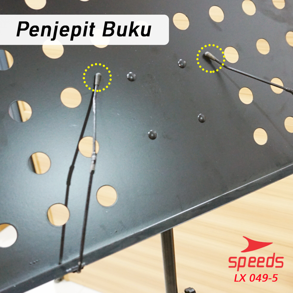 SPEEDS Alat Musik Stand Book Kecil Stand Partitur Untuk Buku Musik Music Stand Lubang-Lubang 049-5