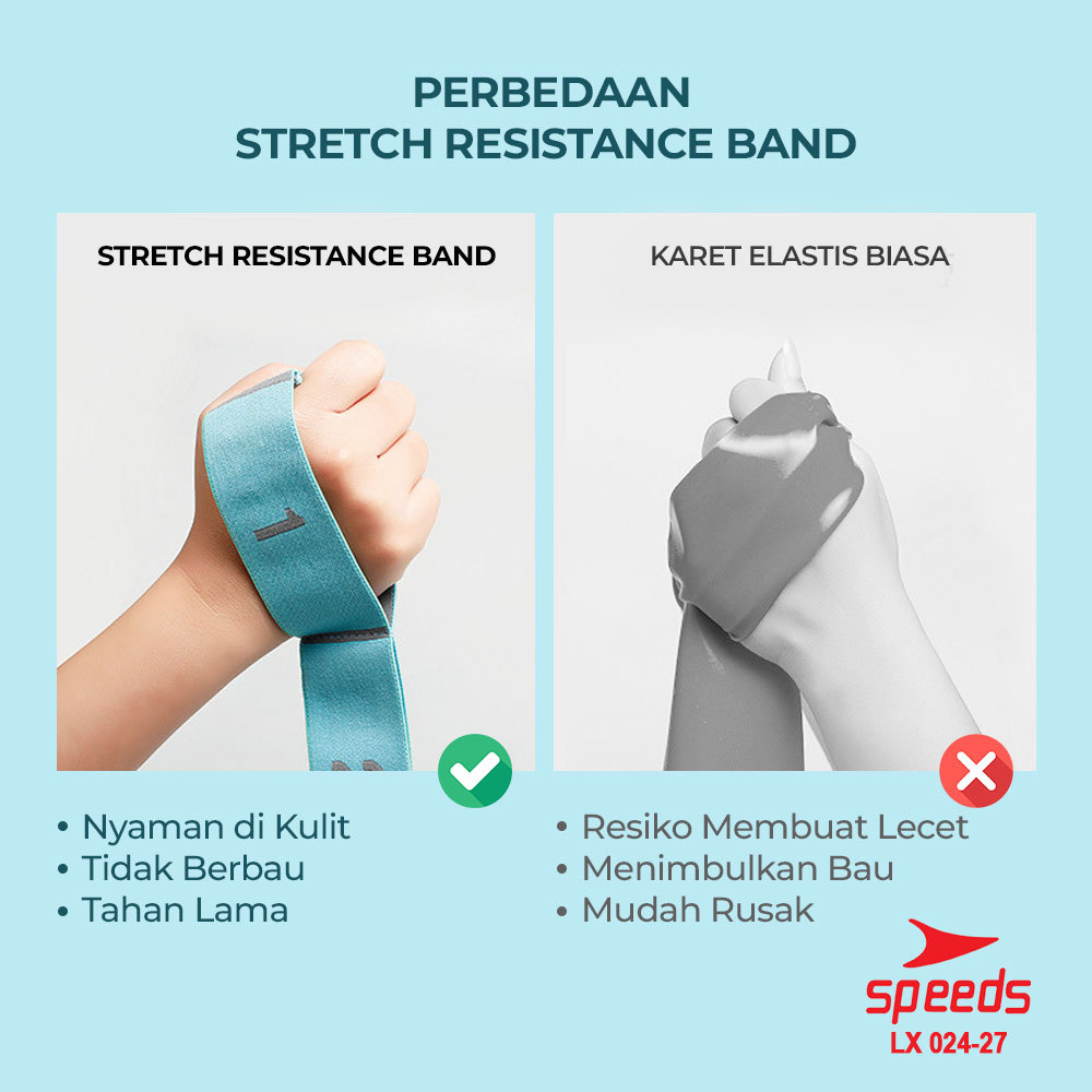 SPEEDS Yoga Strap 8 Loops Yoga Stretching Exercise Strap Woven Yoga Pilates Power Band Karet Fitness Back Band Lentur Praktis 024-27