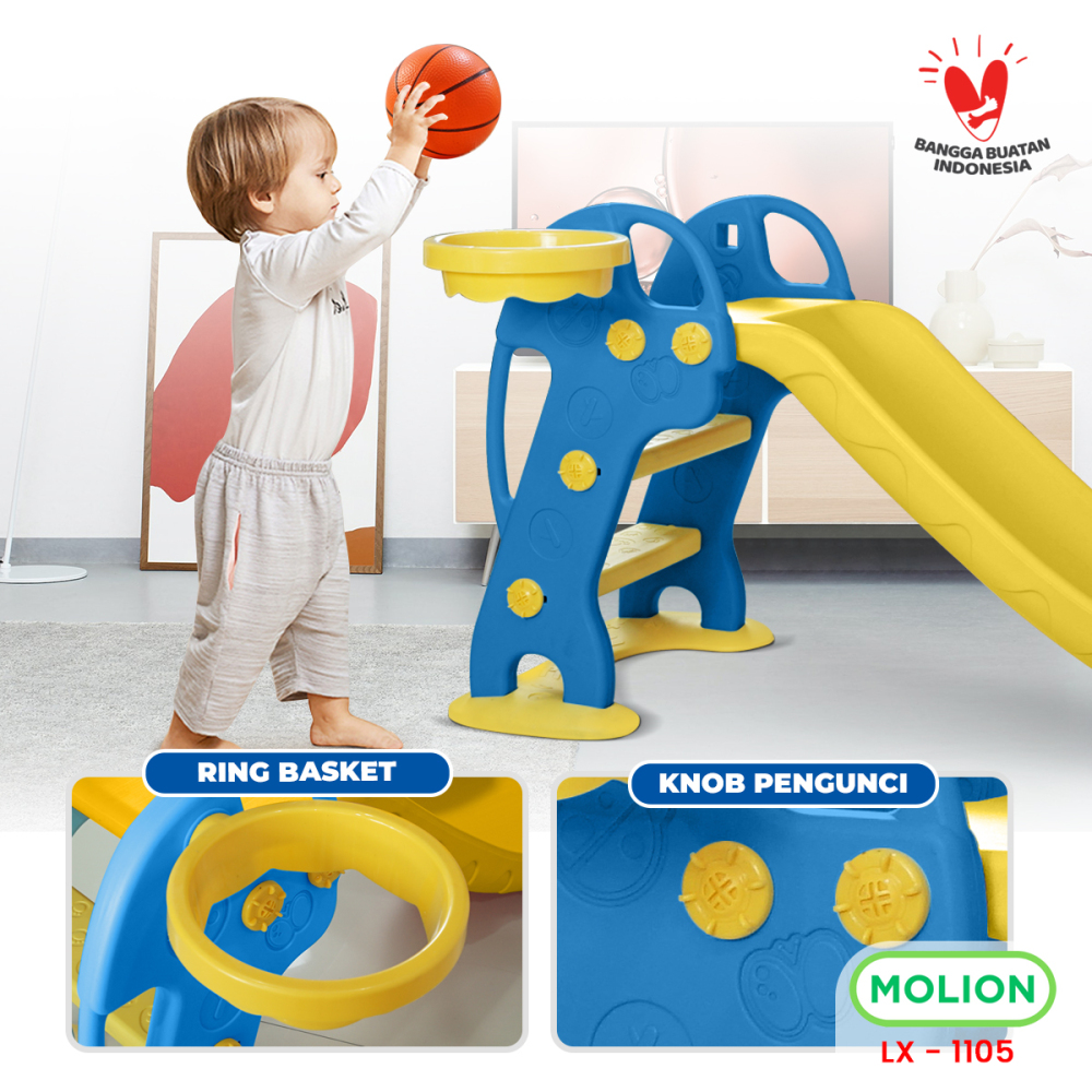 MOLION Mainan SNI Perosotan Anak Mainan Seluncuran Prosotan Kuda Kudaan Playground Slide HDPE Berstandar 001-M1105
