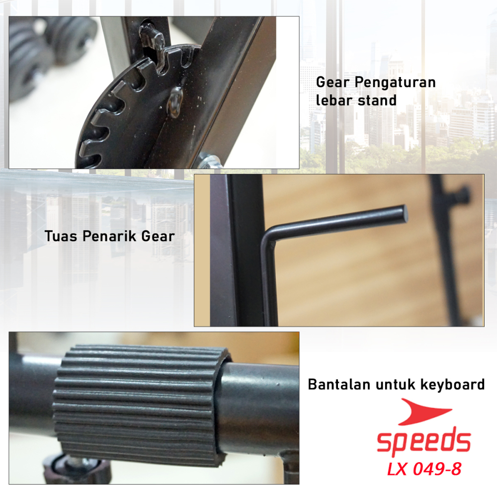 SPEEDS Alat Musik Stand Keyboard Double Model Silang Untuk Semua Piano Anak Anak Lipat Portable 049-8
