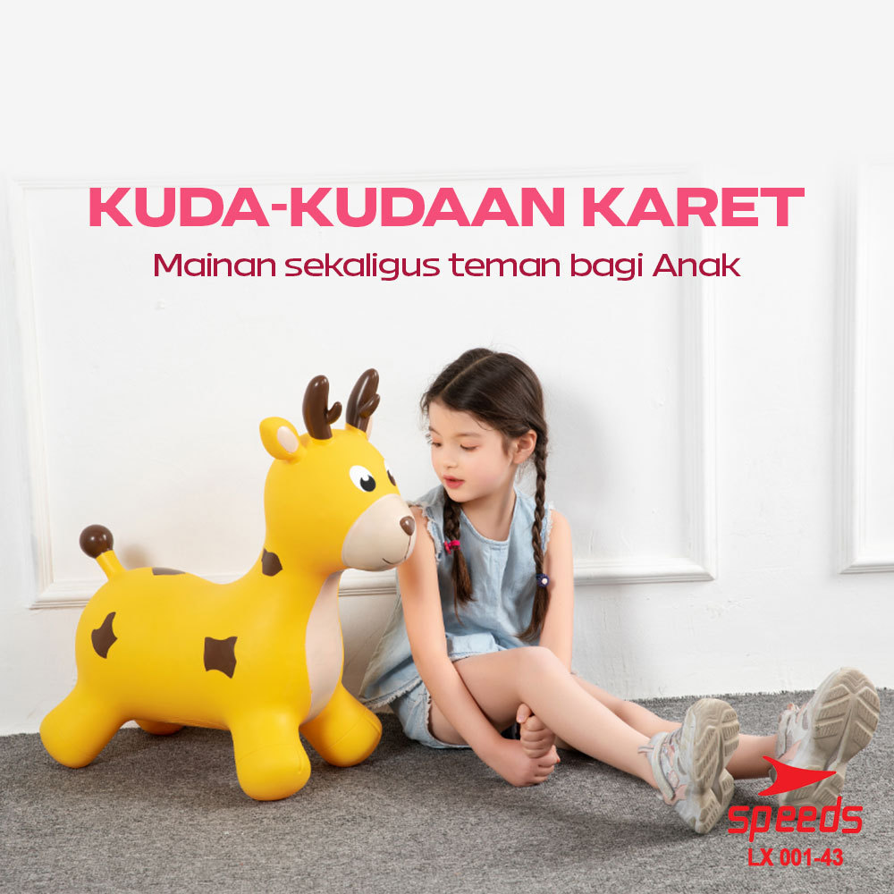 SPEEDS Mainan Kuda Kudaan Karet Rocking Horse Animal Jumping Horse 001-43