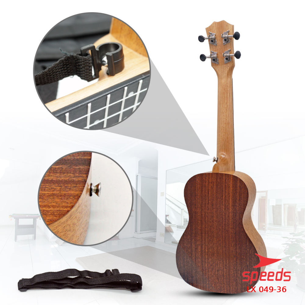 SPEEDS Ukulele 4 Senar Ukulele Concert Ukulele 24 Inch Akustik Kualitas Premium Gitar 049-36