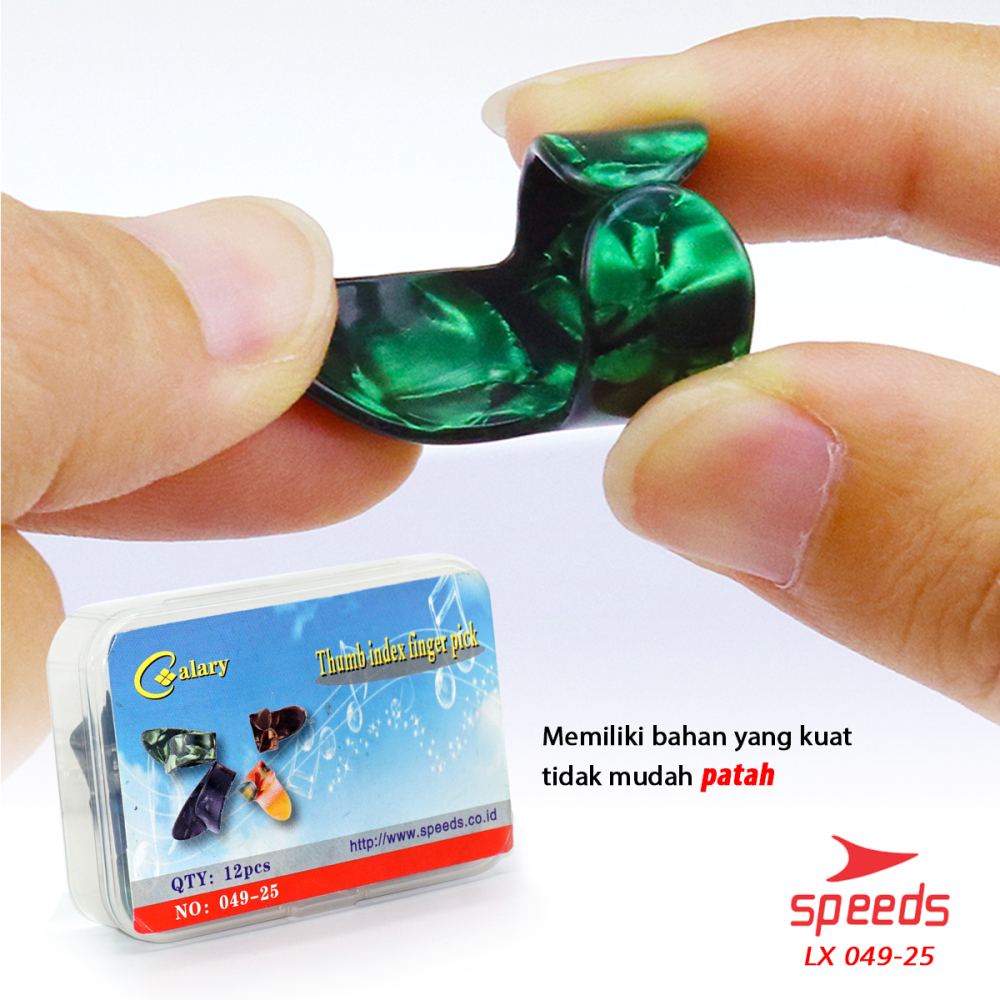 SPEEDS Pick Gitar Alat Musik Pick Finger Celluloid Pemetik Gitar Akustik Elektrik 049-25