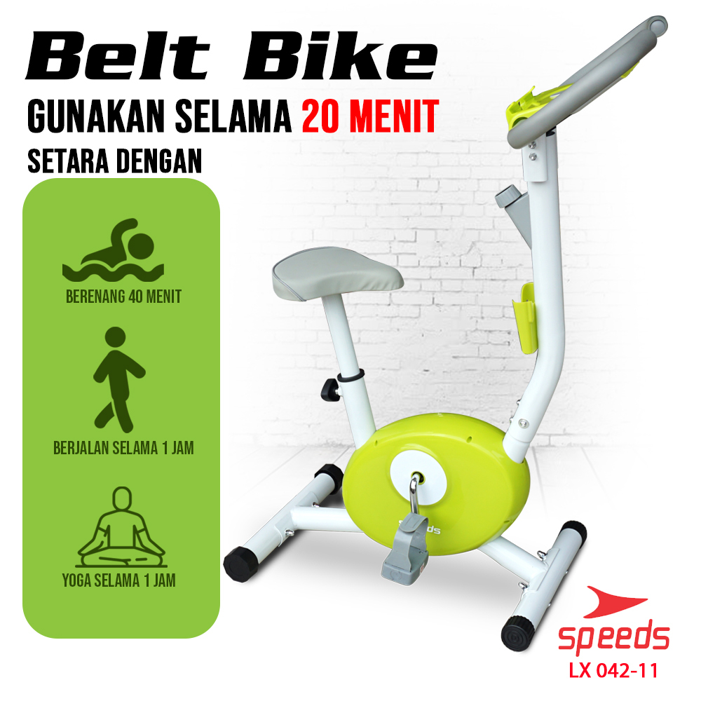 SPEEDS Sepeda Statis Excercise Bike Sepeda Fitness Exercise Belt Bike Alat Fitness 042-11