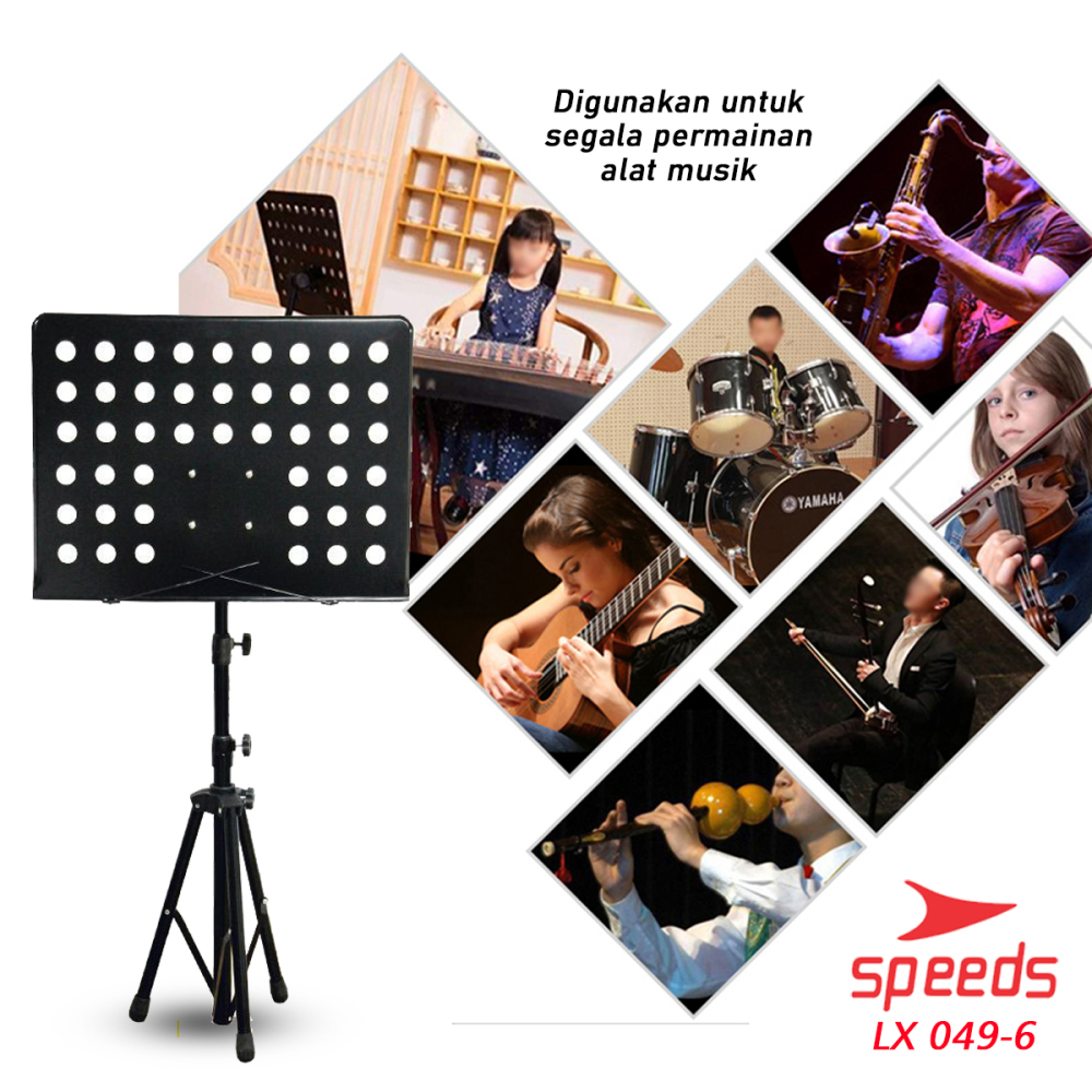 SPEEDS Alat Musik Stand Partitur Musik Sheet Stand Book Stand Partitur Besar Untuk Dewasa Buku Musik 049-6