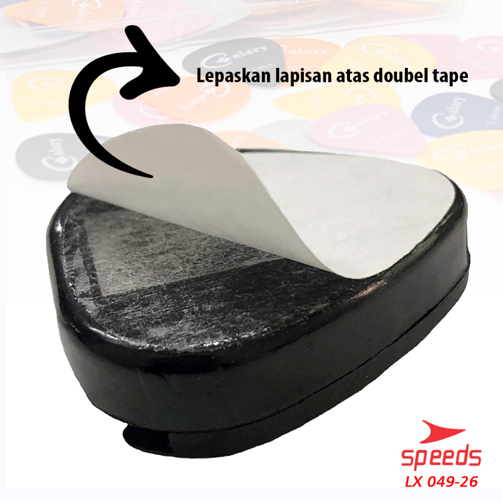 SPEEDS Alat Musik Pick Gitar Pick Holder Tempat Pick Gitar/Bass 049-26