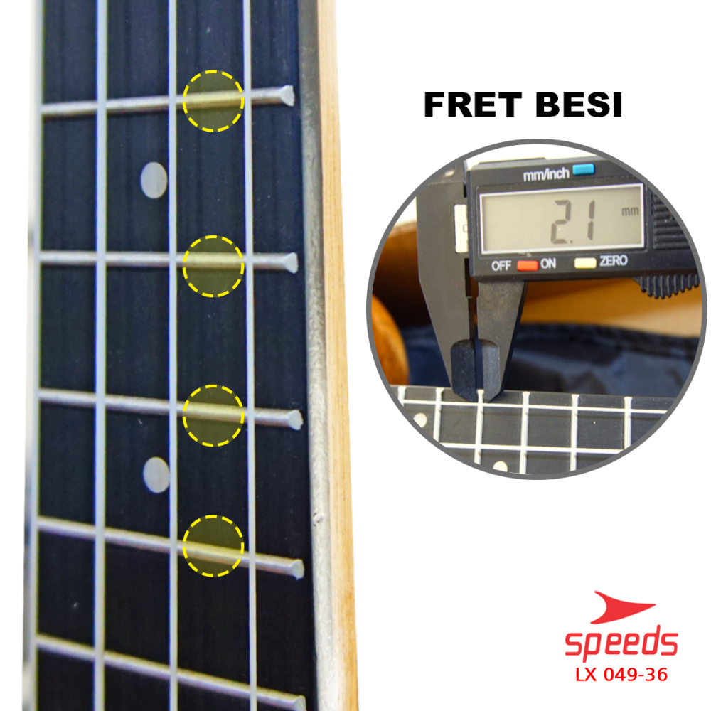 SPEEDS Ukulele 4 Senar Ukulele Concert Ukulele 24 Inch Akustik Kualitas Premium Gitar 049-36
