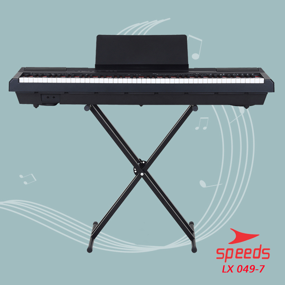 SPEEDS Alat Musik Stand Keyboard Double Kaki Keyboard Untuk Semua Piano Dewasa Lipat Portable 049-7