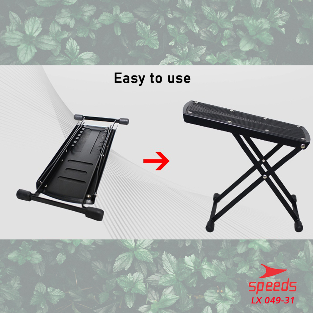SPEEDS Alat Musik Foot Stool Gitar / Pijakan Kaki / Injakan Kaki / Kaki Gitar Foot Stool Import Besi 049-31