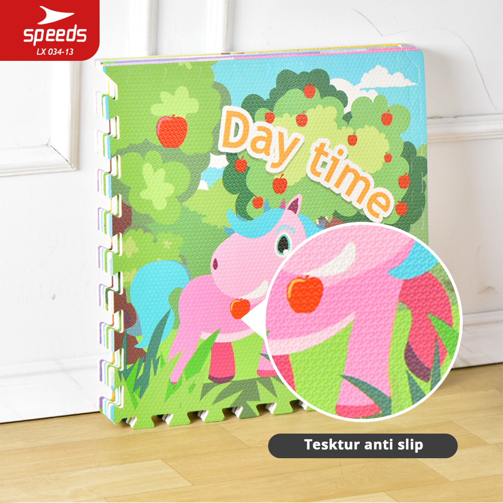 SPEEDS Evamat 30x30cm Matras Puzzle Karpet Puzzle Matras Eva Alas Lantai  Empuk Bermain Anak LX 034-13