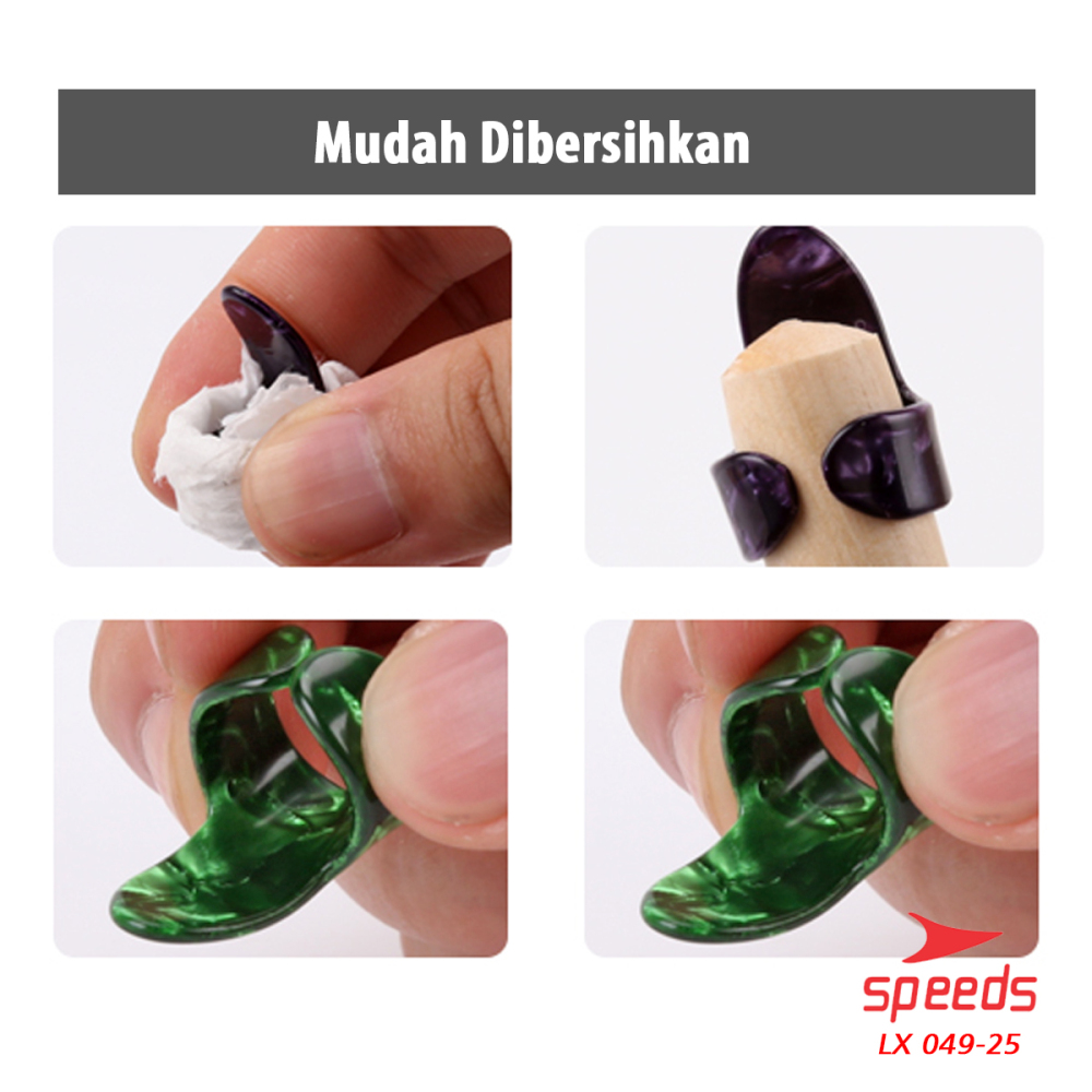 SPEEDS Pick Gitar Alat Musik Pick Finger Celluloid Pemetik Gitar Akustik Elektrik 049-25