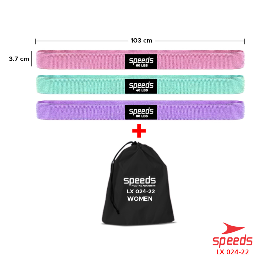 SPEEDS Hip Resistance Band Booty Band Hip Band Karet Yoga Belt Strap Stretching Power Band Karet Fitness Flexi Band 024-22