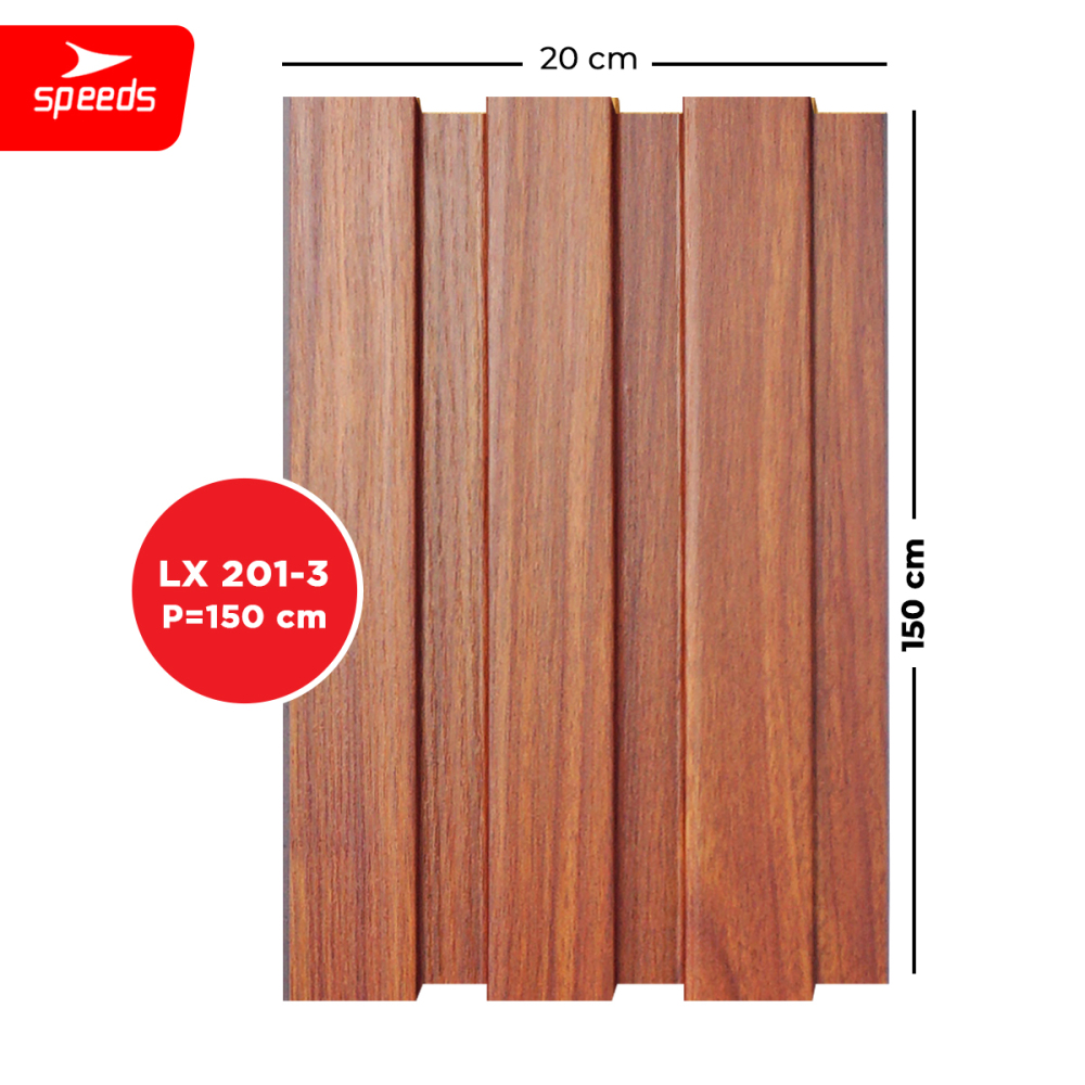 SPEEDS  Wallpanel Wood Panel WPC Panel wood Wall panel Dinding Dekorasi Ruangan Balkon Teras Premium LX 201-3