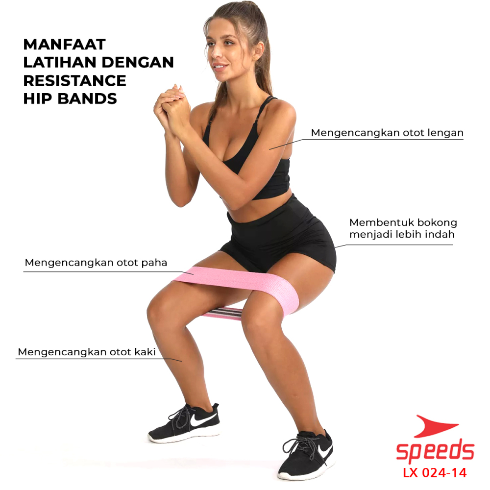 SPEEDS Resistance Band Gym Resistance Hip Band Yoga Pilates Karet Yoga 024-14