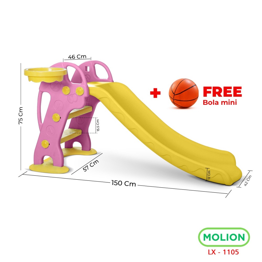 MOLION Mainan SNI Perosotan Anak Mainan Seluncuran Prosotan Kuda Kudaan Playground Slide HDPE Berstandar 001-M1105