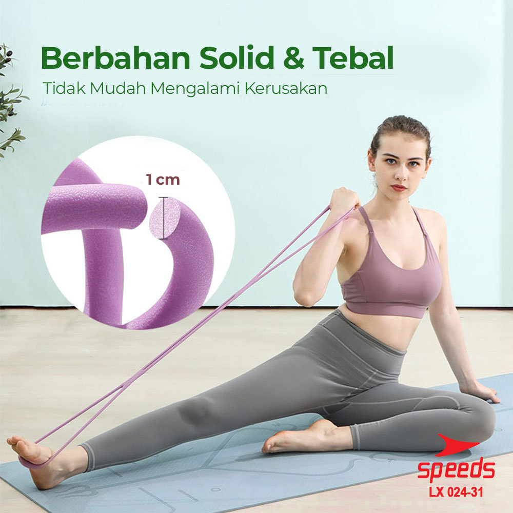 SPEEDS Yoga Pull Rope Tali Yoga 10mm Fitness Elastis Olahraga Gym Yoga Stretch Rope 024-31