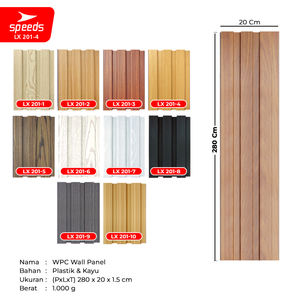 SPEDS  Wallpanel Wood Panel WPC Panel wood Wall panel 3D Dekorasi Rumah Hiasan Kayu Panel LX 201-4