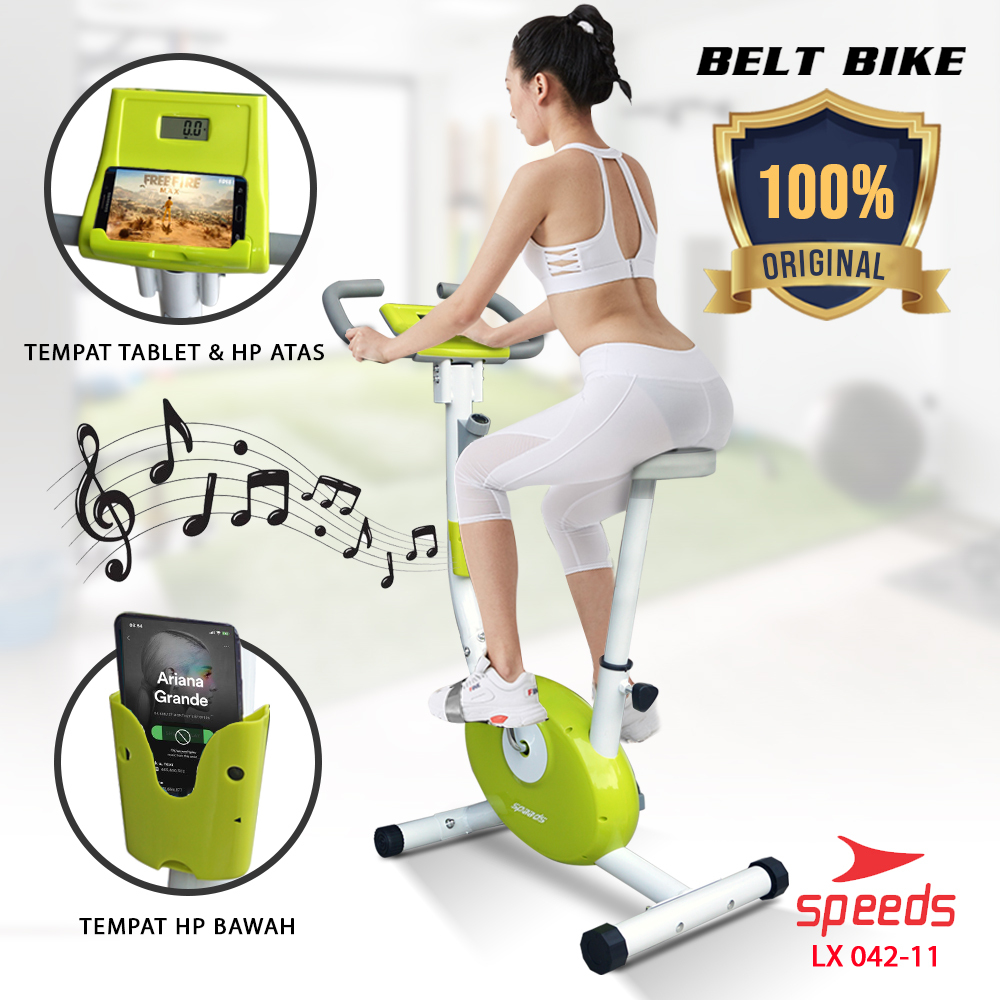 SPEEDS Sepeda Statis Excercise Bike Sepeda Fitness Exercise Belt Bike Alat Fitness 042-11