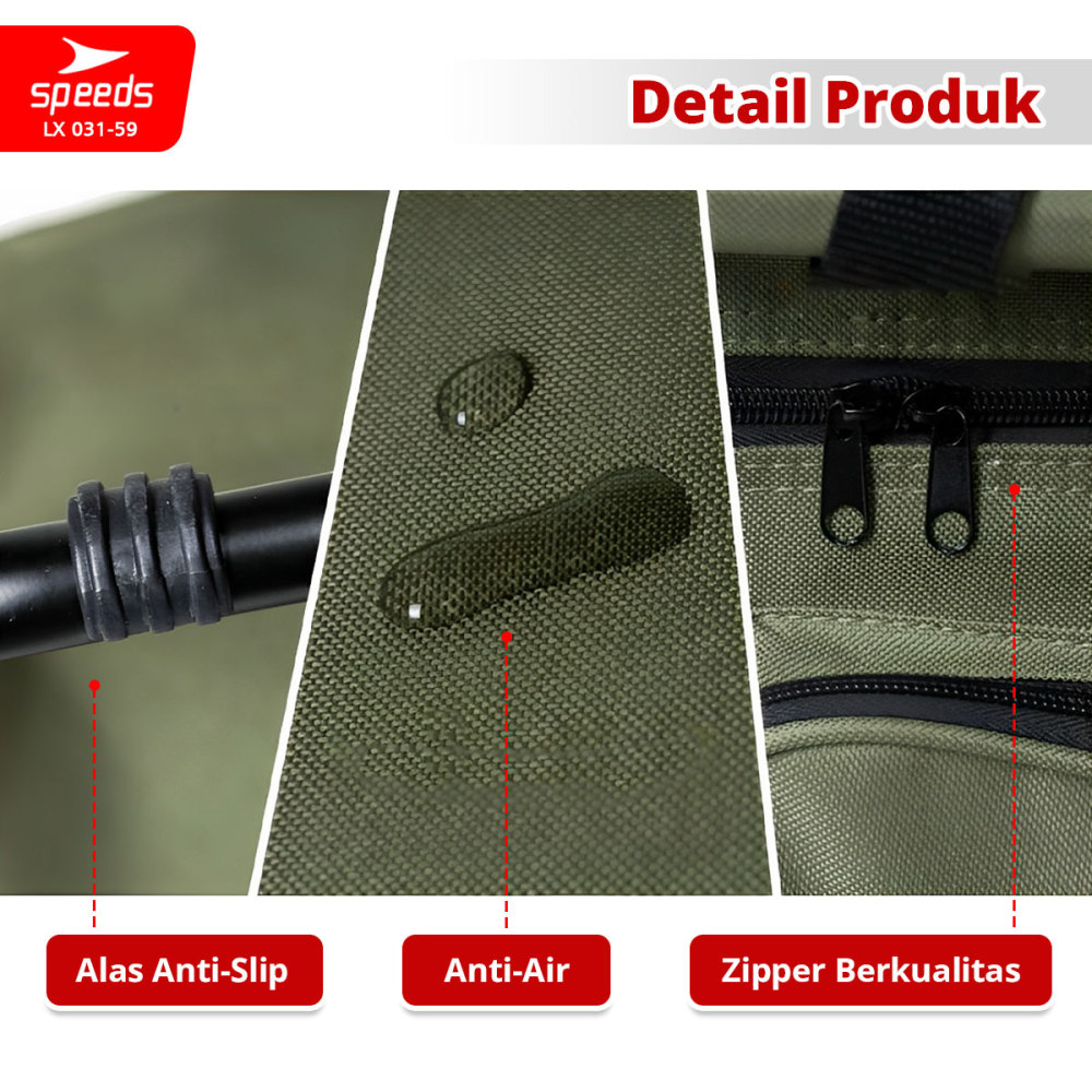 SPEEDS Kursi Lipat + Tas Pendingin Portabel Camping Outdoor Indoor Multifungsi LX 031-59