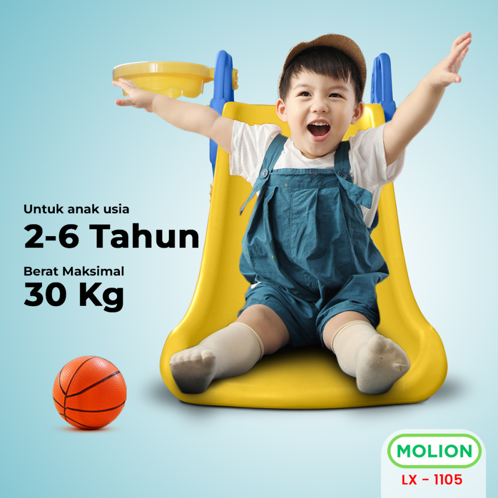 MOLION Mainan SNI Perosotan Anak Mainan Seluncuran Prosotan Kuda Kudaan Playground Slide HDPE Berstandar 001-M1105