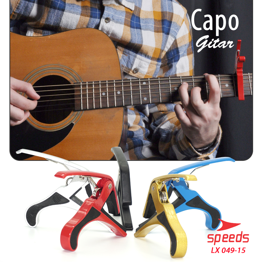 SPEEDS Alat Musik Capo Gitar Bahan Alumunium Alloy Kapo Gitar Penjepit Gitar 049-15