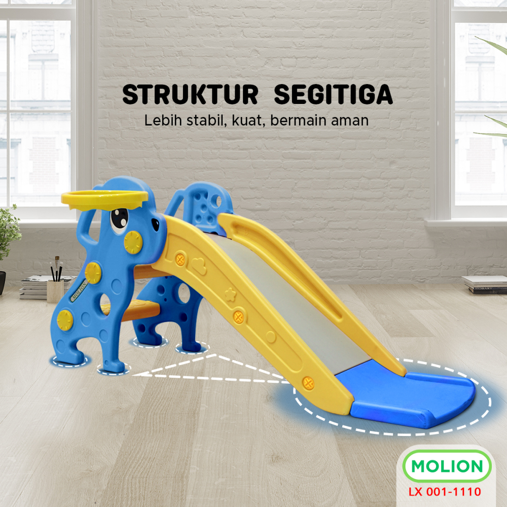 MOLION Prosotan SNI Anak Perosotan Mainan Anak Seluncuran Playground Slide Model Binatang Girrafe Berstandar 001-M1110