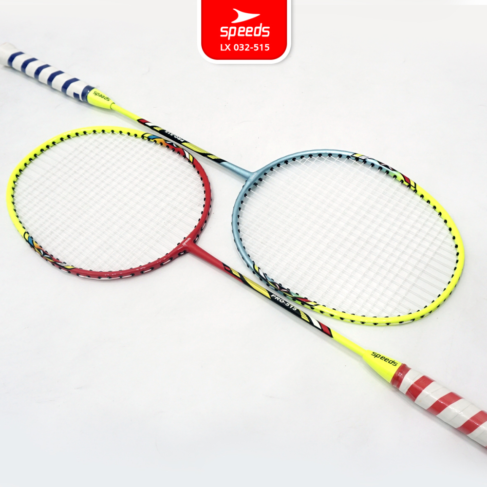 SPEEDS Raket Bulu Tangkis Raket Racket Badminton Original 1 Set isi 2 Pcs Free Tas LX 032-515