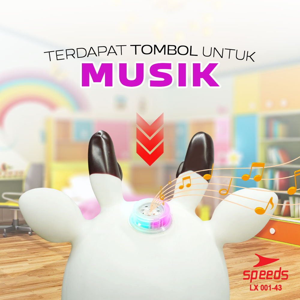SPEEDS Mainan Kuda Kudaan Karet Rocking Horse Animal Jumping Horse 001-43