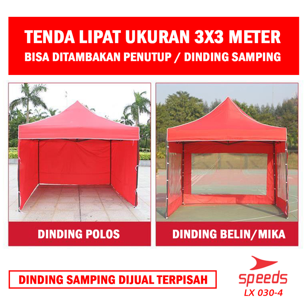 SPEEDS Tenda Lipat 2.5 x 2.5M (16KG) Tenda Bazar Pameran Tenda gazebo Tenda Jualan Otomatis 030-4A