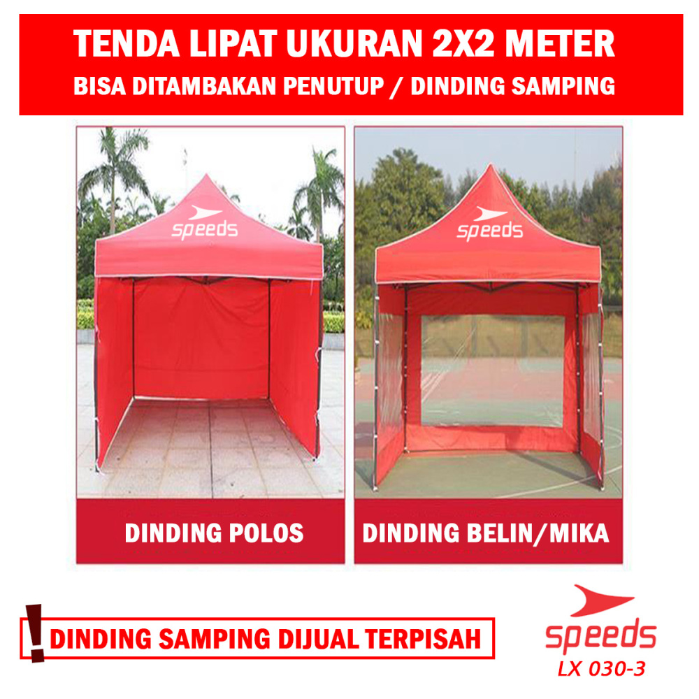 SPEEDS Tenda Lipat ( 2 X 2 M) (18KG) Tenda Bazar Pameran Tenda Gazebo Tenda Jualan Otomatis 030-3A