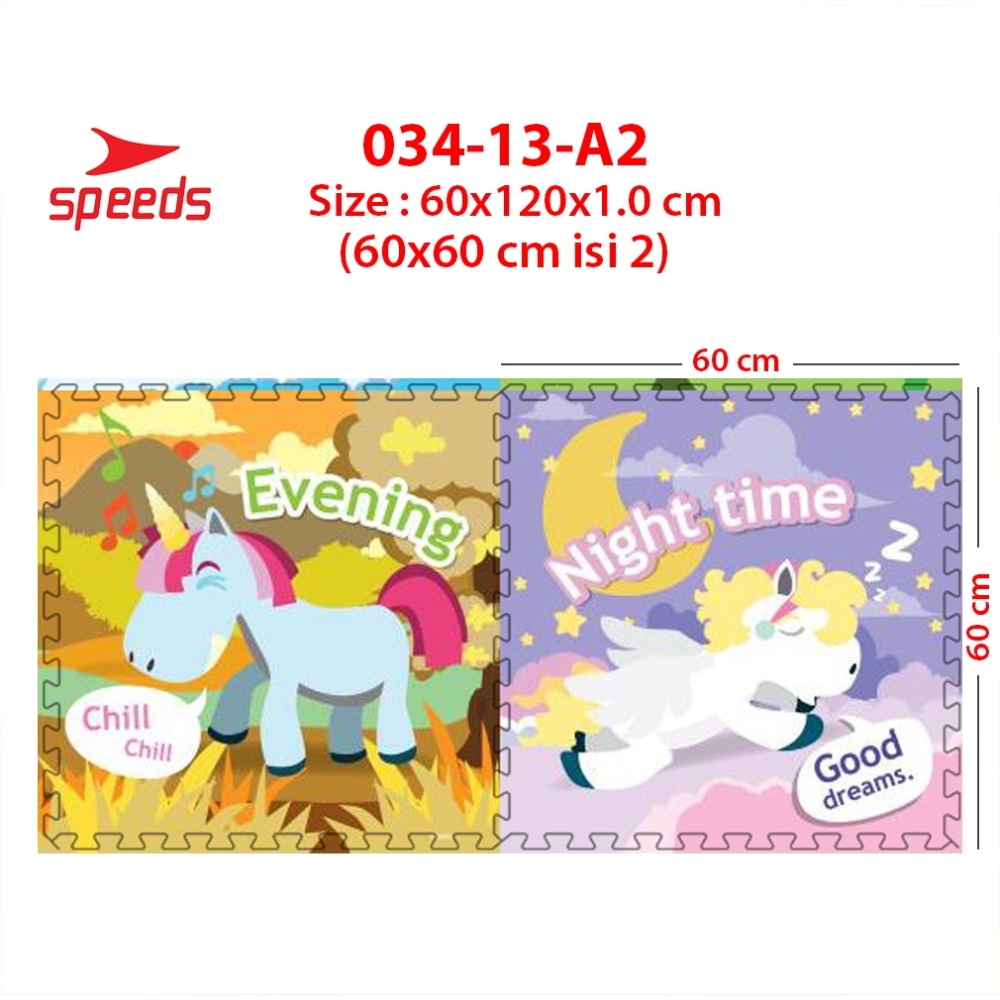 SPEEDS Evamat 30x30cm Matras Puzzle Karpet Puzzle Matras Eva Alas Lantai  Empuk Bermain Anak LX 034-13
