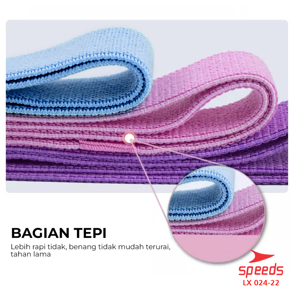 SPEEDS Hip Resistance Band Booty Band Hip Band Karet Yoga Belt Strap Stretching Power Band Karet Fitness Flexi Band 024-22