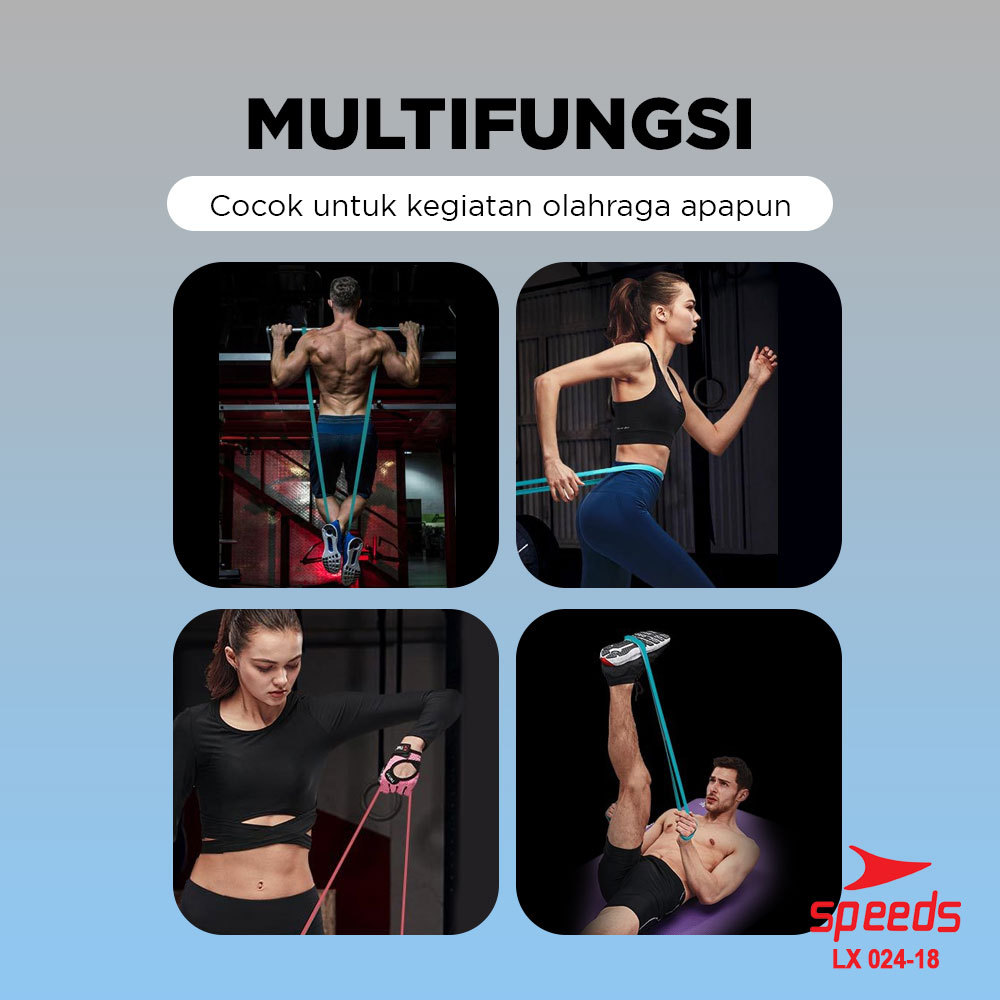 SPEEDS Tali Karet Yoga Fitness Loopbands Resistance Bands Anti Slip Loop Bands Karet Fitness Elastis 024-18