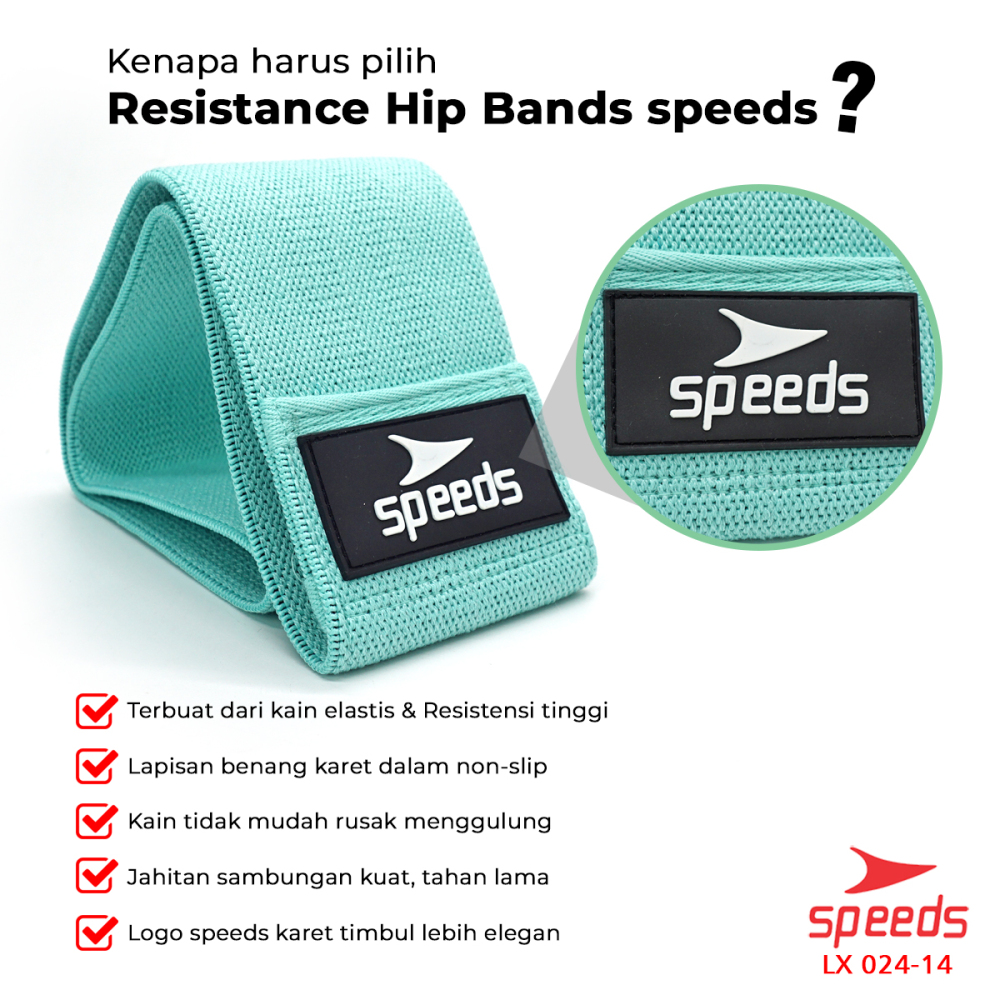 SPEEDS Resistance Band Gym Resistance Hip Band Yoga Pilates Karet Yoga 024-14