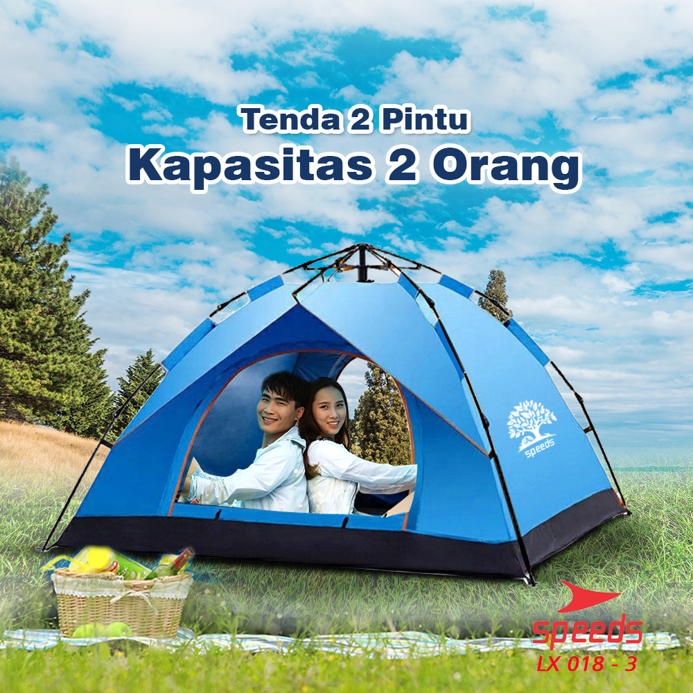 SPEEDS Tenda Camping Tenda Kemah Speeds 2 Orang Lipat Portable Tipe Pyramid Import Original 018-3