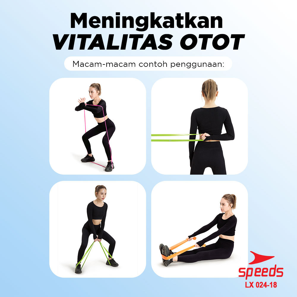 SPEEDS Tali Karet Yoga Fitness Loopbands Resistance Bands Anti Slip Loop Bands Karet Fitness Elastis 024-18