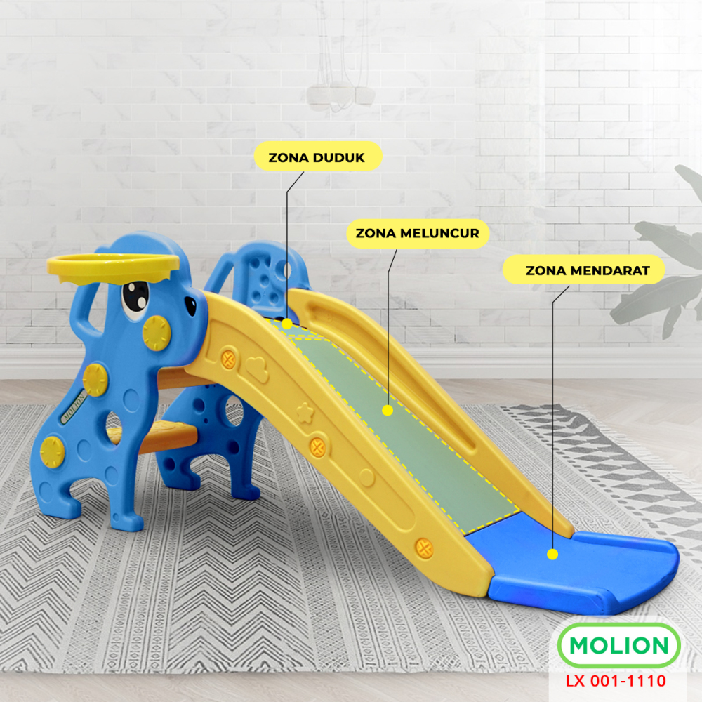 MOLION Prosotan SNI Anak Perosotan Mainan Anak Seluncuran Playground Slide Model Binatang Girrafe Berstandar 001-M1110
