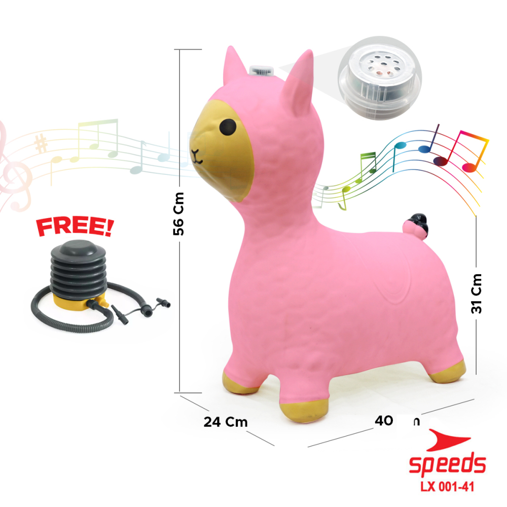 SPEEDS Jumping Inflatable Horse Hiburan Anak Mainan Kuda Kudaan Anak Karet Tiup Kids Toys 001-41