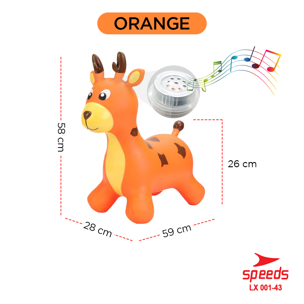 SPEEDS Mainan Kuda Kudaan Karet Rocking Horse Animal Jumping Horse 001-43
