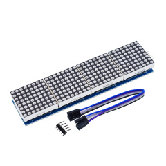 MAX7219 Dot Matrix Module  Microcontroller 4 In One Display with 5P Line Red Green Blue