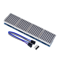 MAX7219 Dot Matrix Module  Microcontroller 4 In One Display with 5P Line Red Green Blue